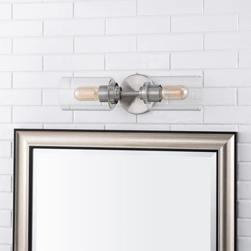 Cera Farmhouse Industrial Iron Cylinder LED Sconce - JONATHAN Y